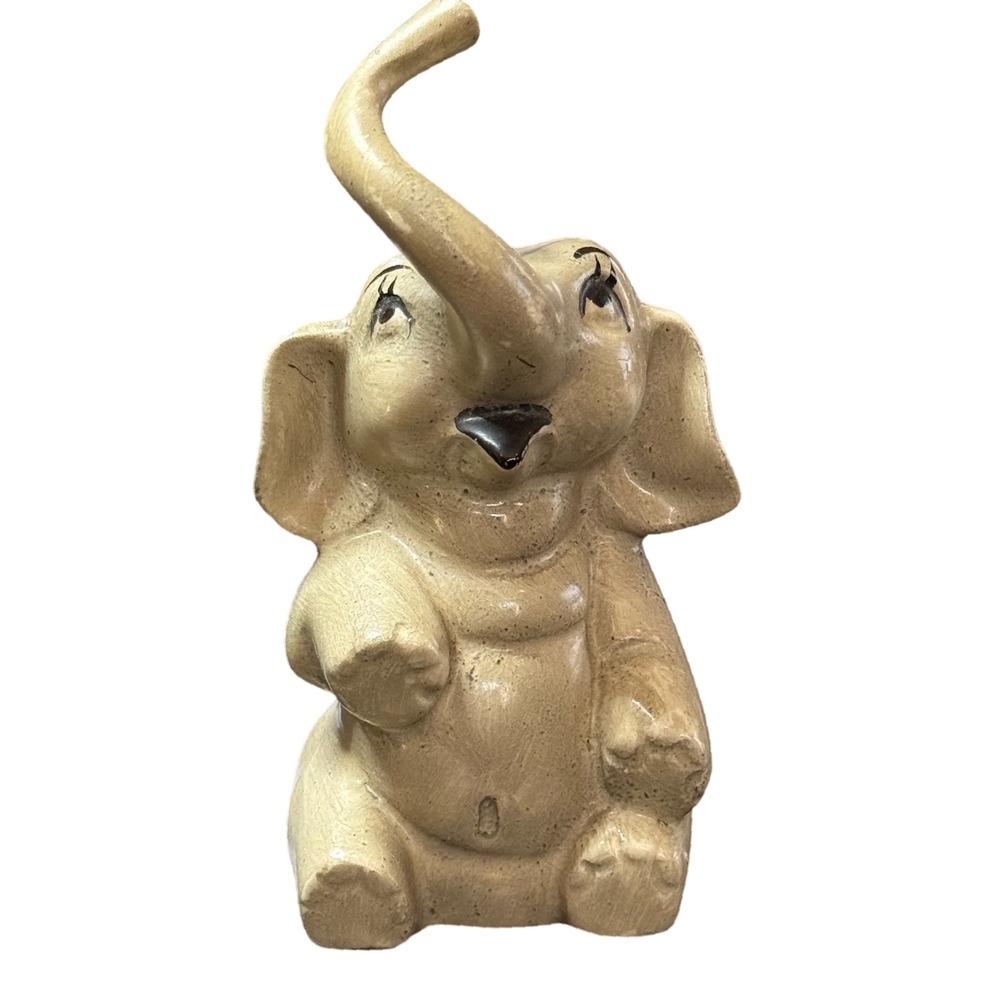 Vintage Chubby Lucky Elephant Figurine Salt Pepper Shaker Japan Ceramic‎ SINGLE